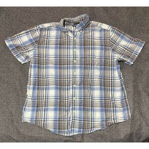 Cherokee Men's XL Plaid Short Sleeve Shirt